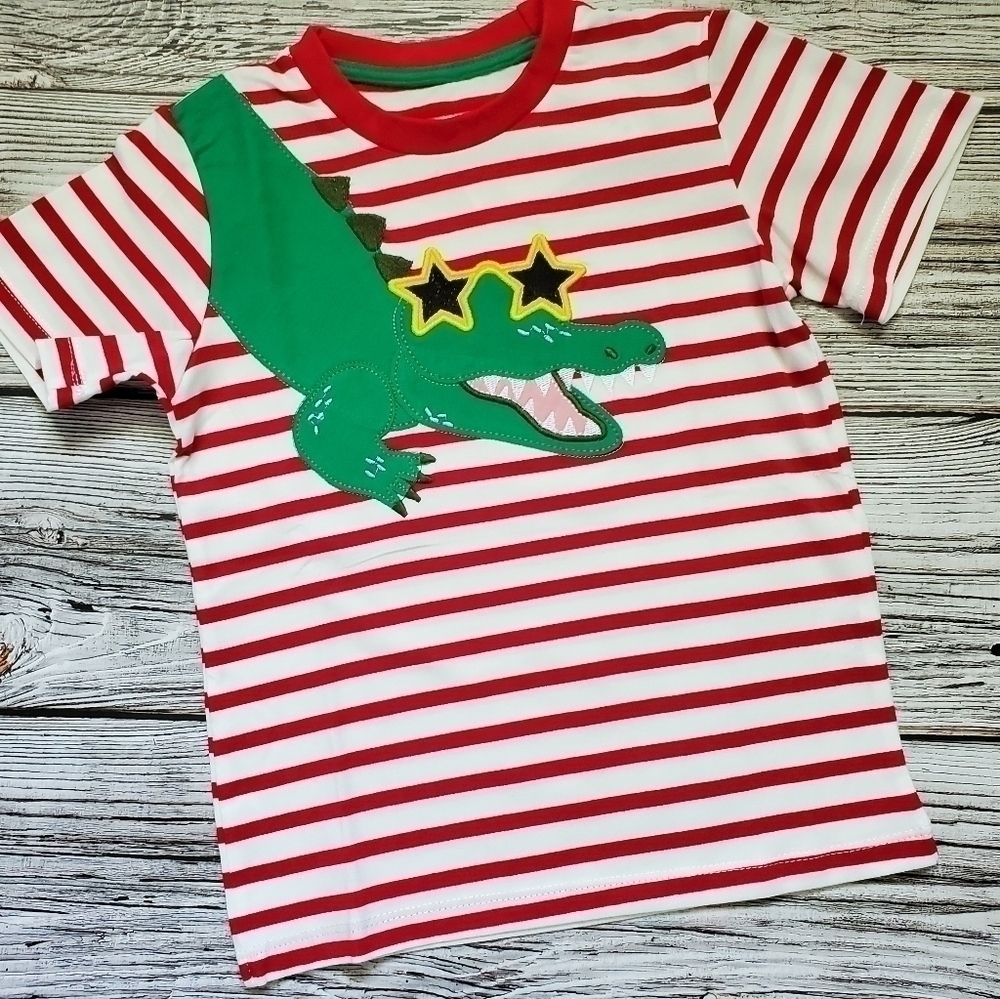 4th of July Alligator Applique T-Shirt Boutique